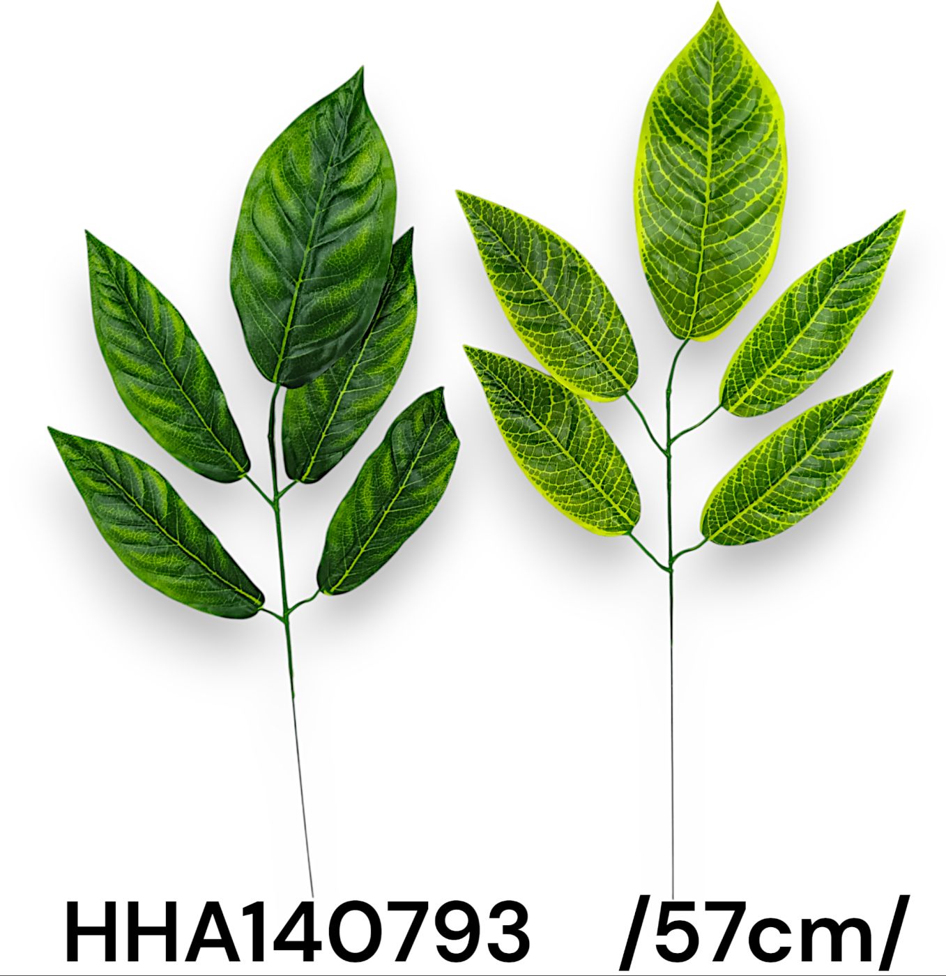 Fényes mangóleveles ág /57cm,*5/