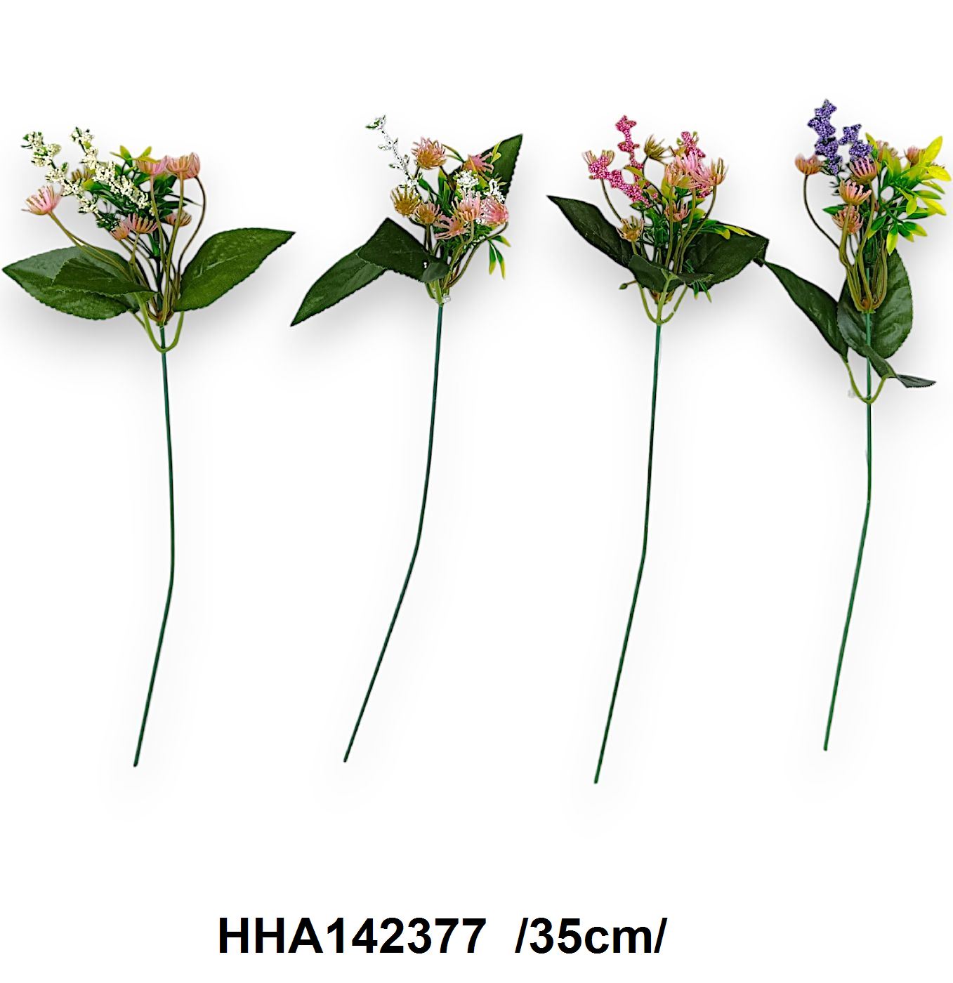 Habbogyós pick, szatén levelekkel, mûanyag kiegészítõkkel /35cm/ Fő kép