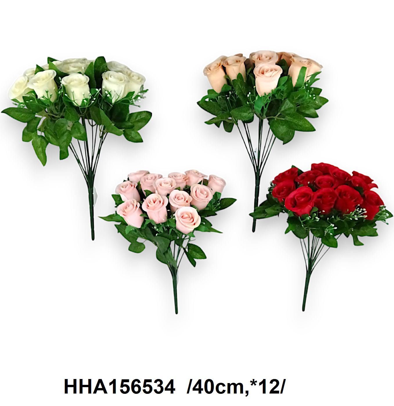 Bimbós rózsacsokor /40cm,*12/ Fő kép
