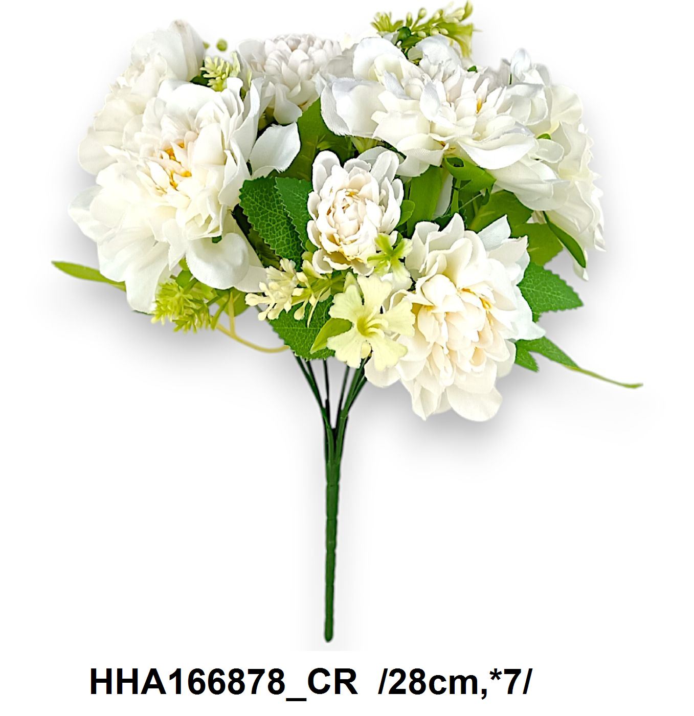 Dália csokor, mûanyag kiegészítõkkel /28cm,*7/ Fő kép