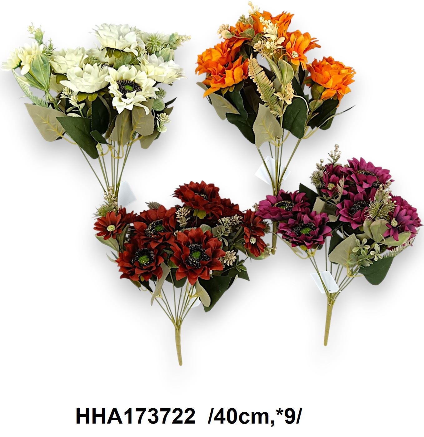 Pasztel napraforgó csokor /40cm,*9/ Fő kép