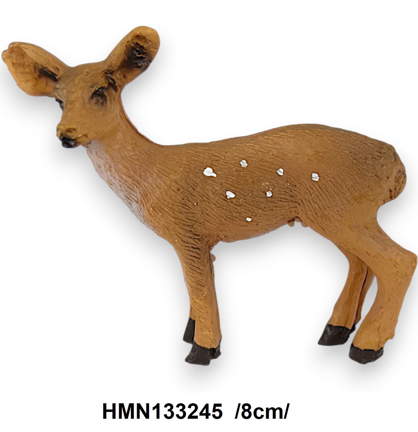 Barna-fehér pöttyös õzike, polirezin /8cm/ Fő kép