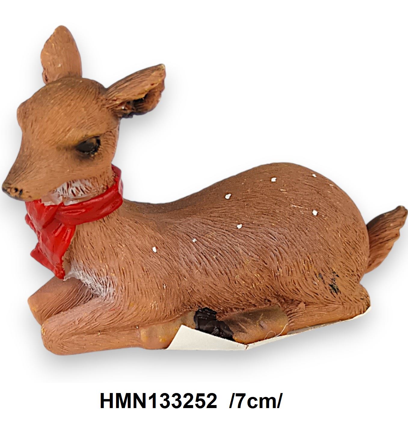 Barna-fehér pöttyös õzike, polirezin /7cm/ Fő kép