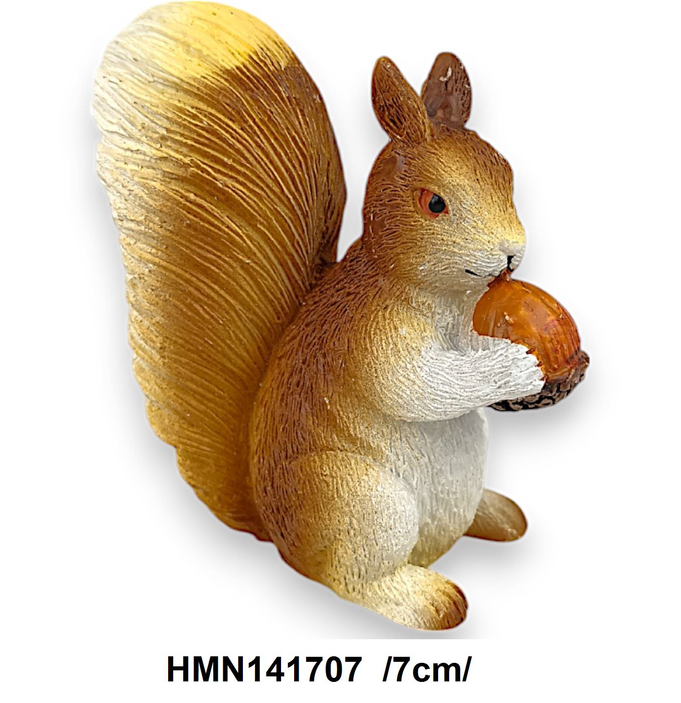 Makkot tartó ülõ mókus, polirezin /7cm/ Fő kép