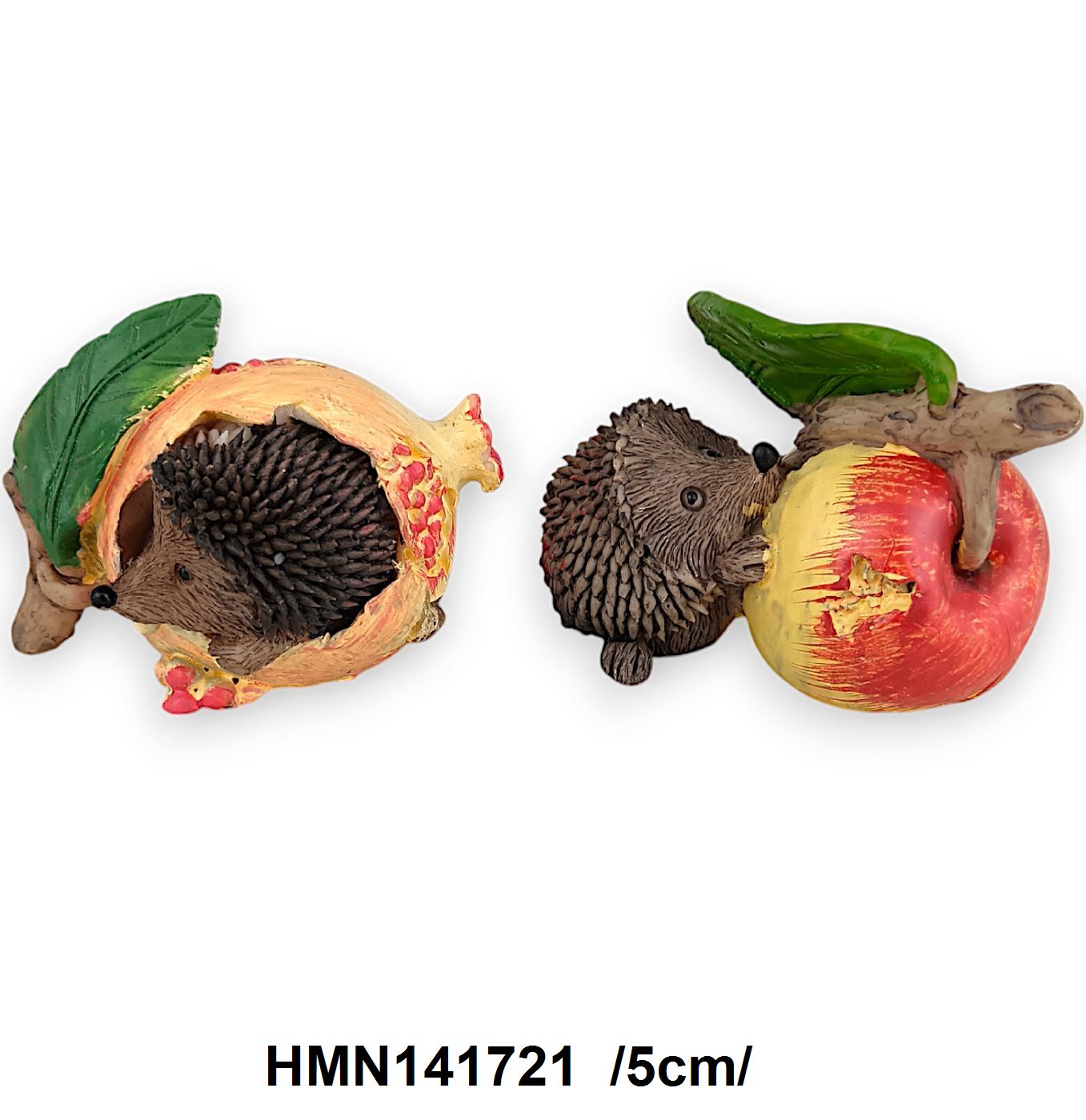 Almát, gránátalmát evõ sünik, polirezin /5cm/ Fő kép