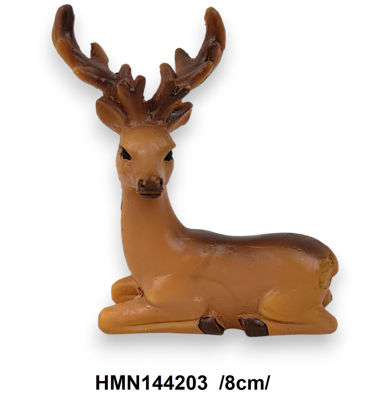 Kerámia ülõ szarvas /8cm/