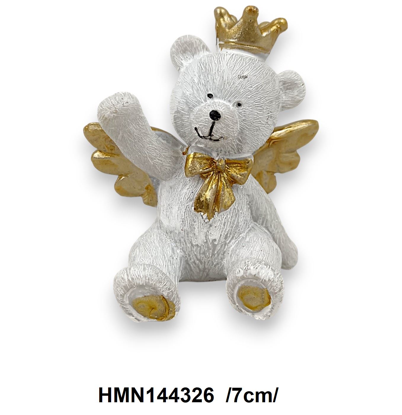 Ülõ maci, szárnyakkal, koronával, polirezin /7cm/ Fő kép