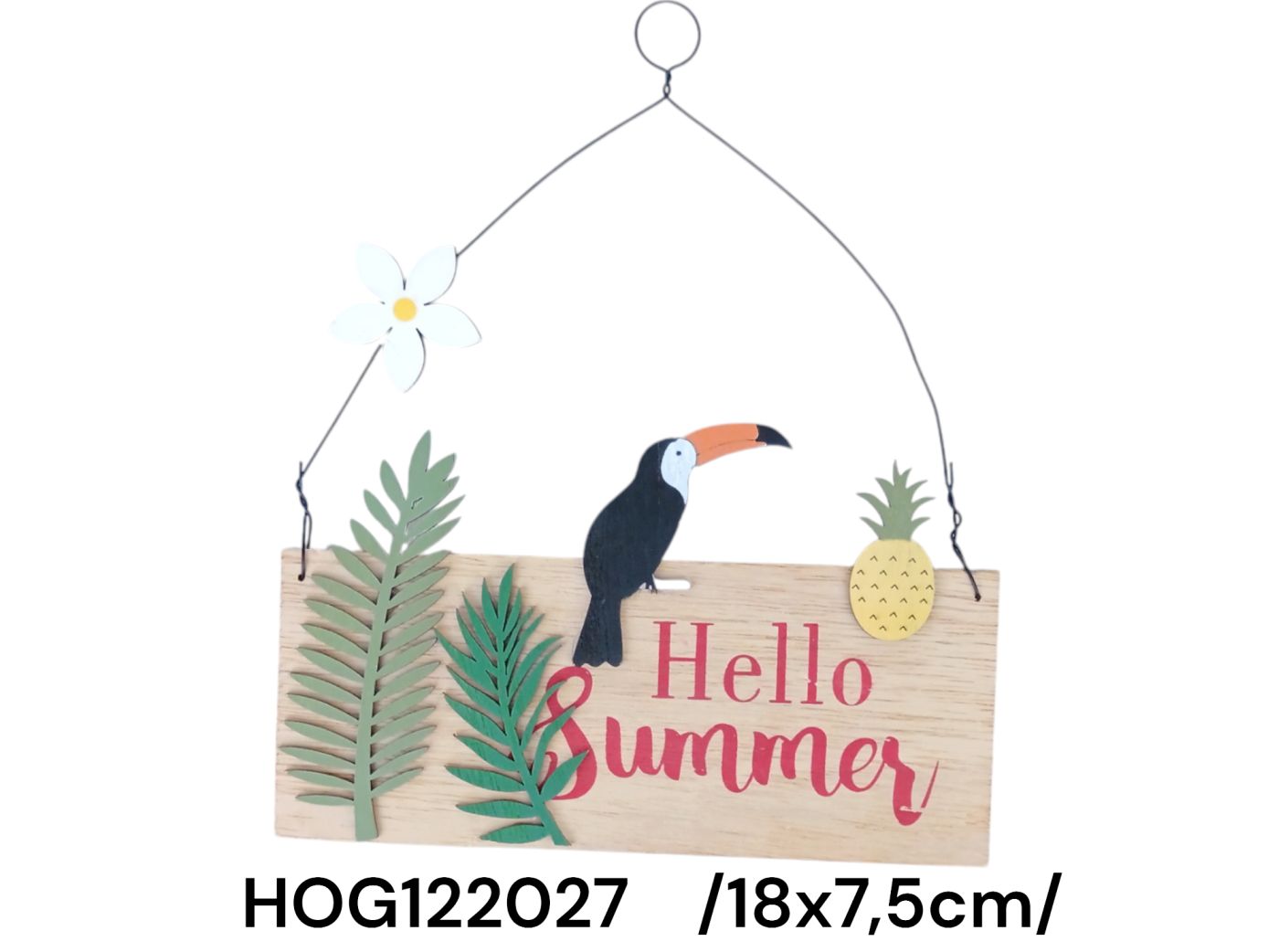 18x7,5 trópusi HELLO SUMMER fatábla