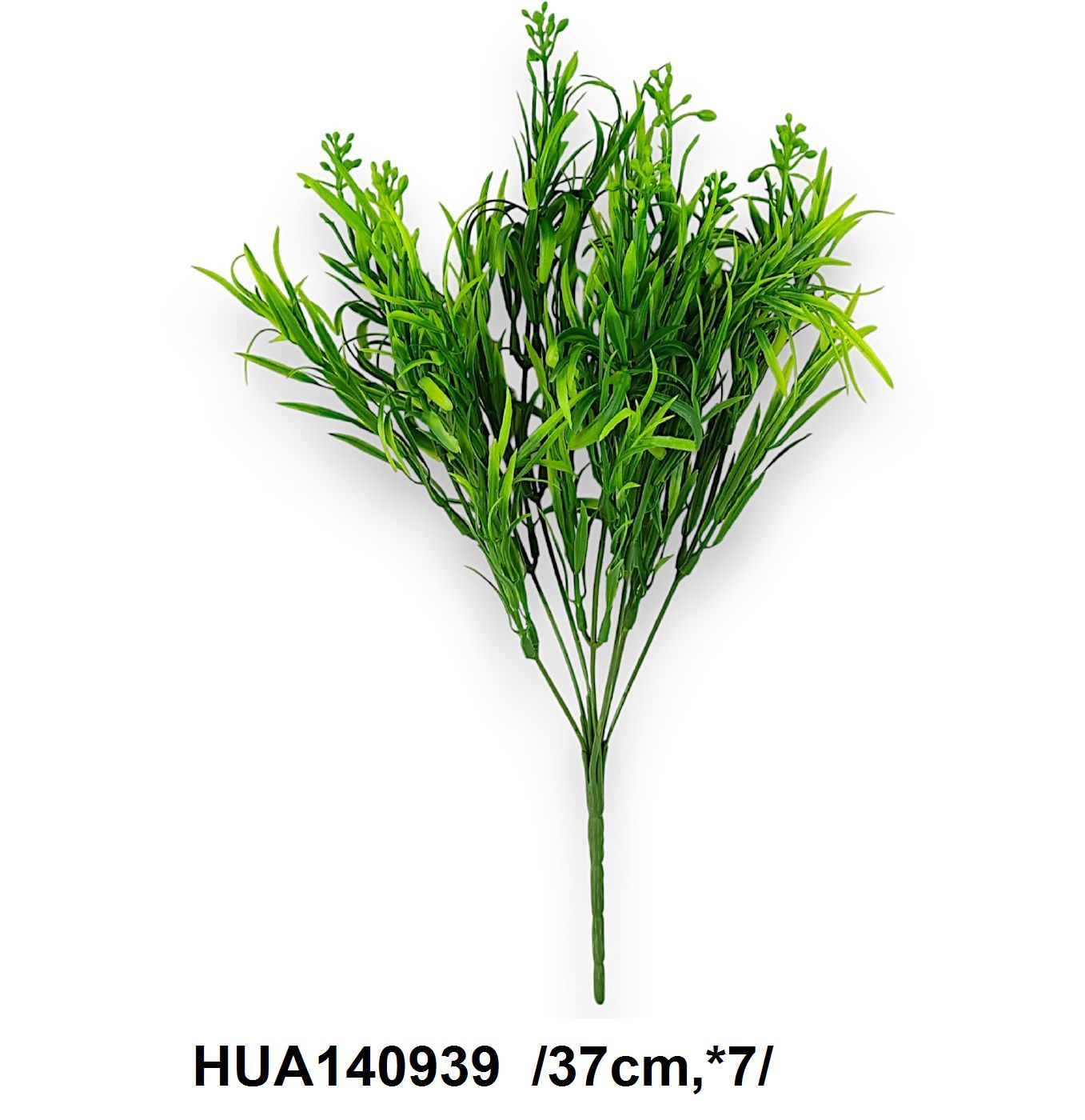 Színezett hosszúkás levelû, bogyós bokor, mûanyag /37cm,*7/