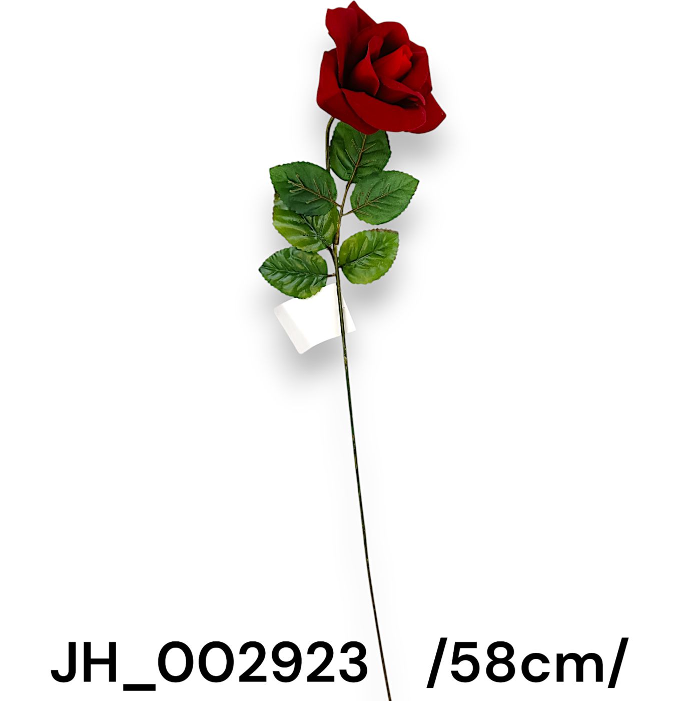 Szálas, félbársony nyílott rózsa 58cm Fő kép