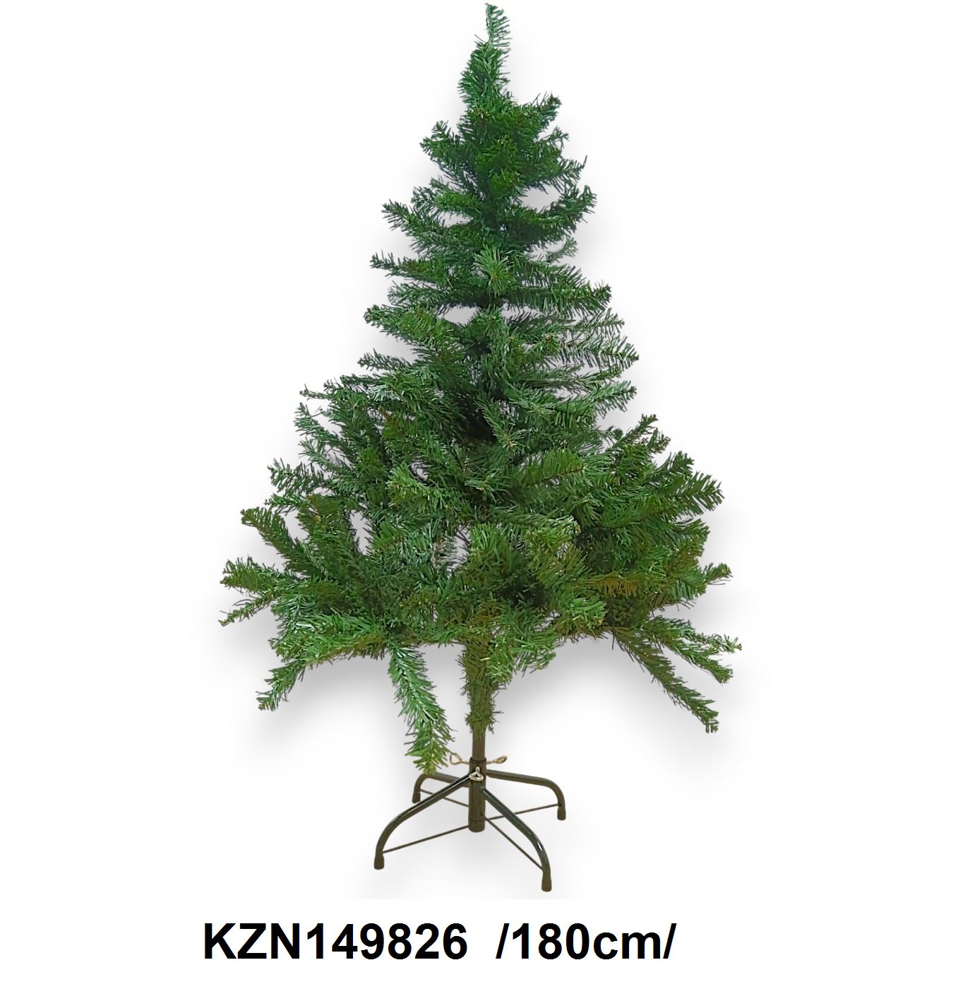 Egyszerû mûfenyõ, 668 ággal, fém fenyõtalppal /180cm/