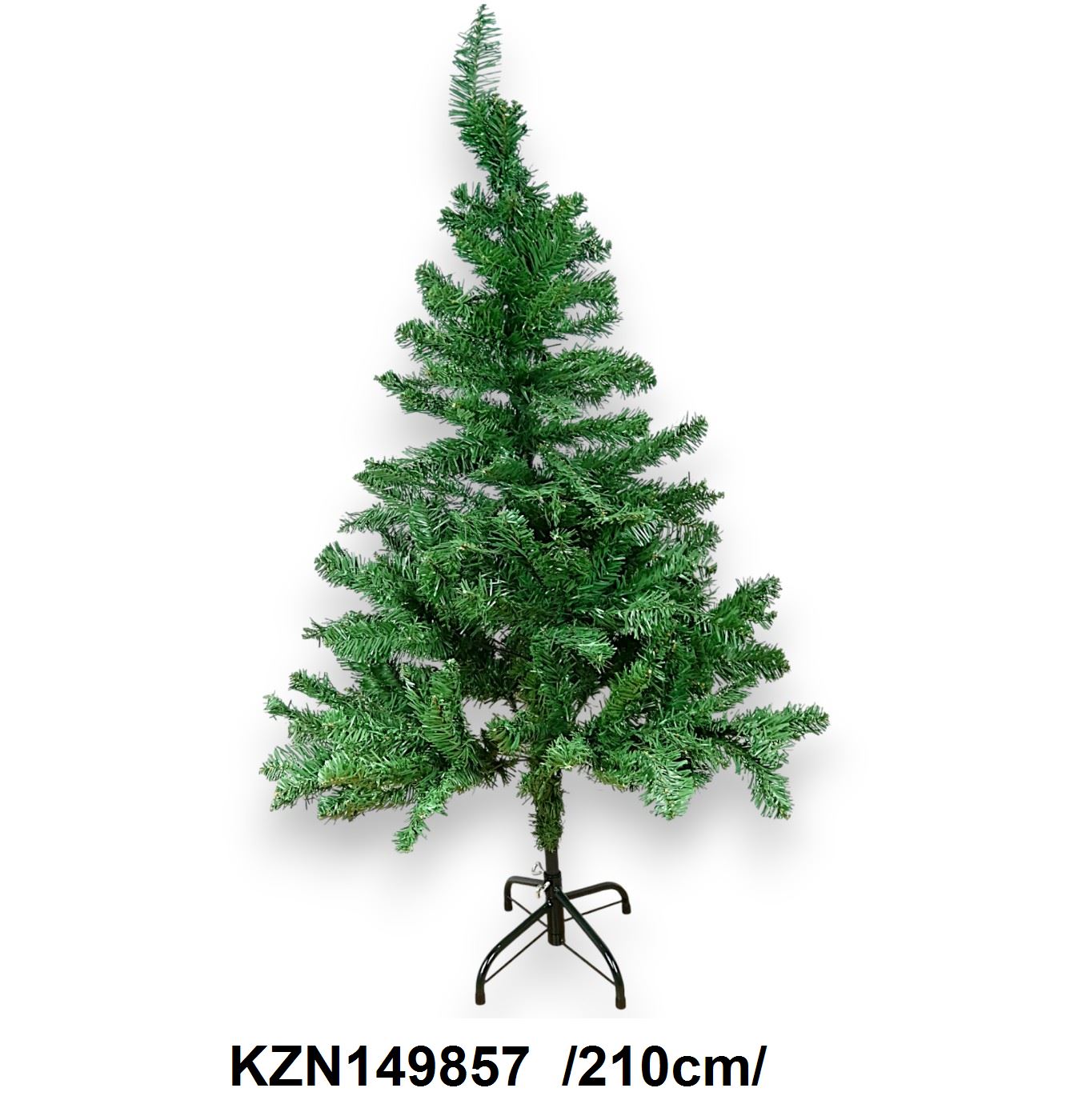 Egyszerû mûfenyõ 1032 ággal, fém fenyõtalppal /210cm/