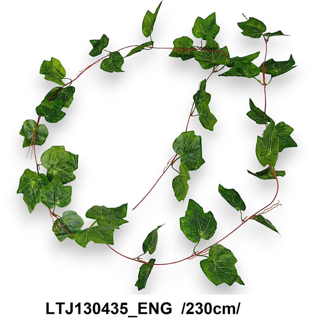 Juhar leveles girland 36 levéllel /230cm/