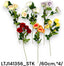 Rózsa ág 4 fejjel és 2 bimbóval, levelekkel, micropeach  /60cm,*4/