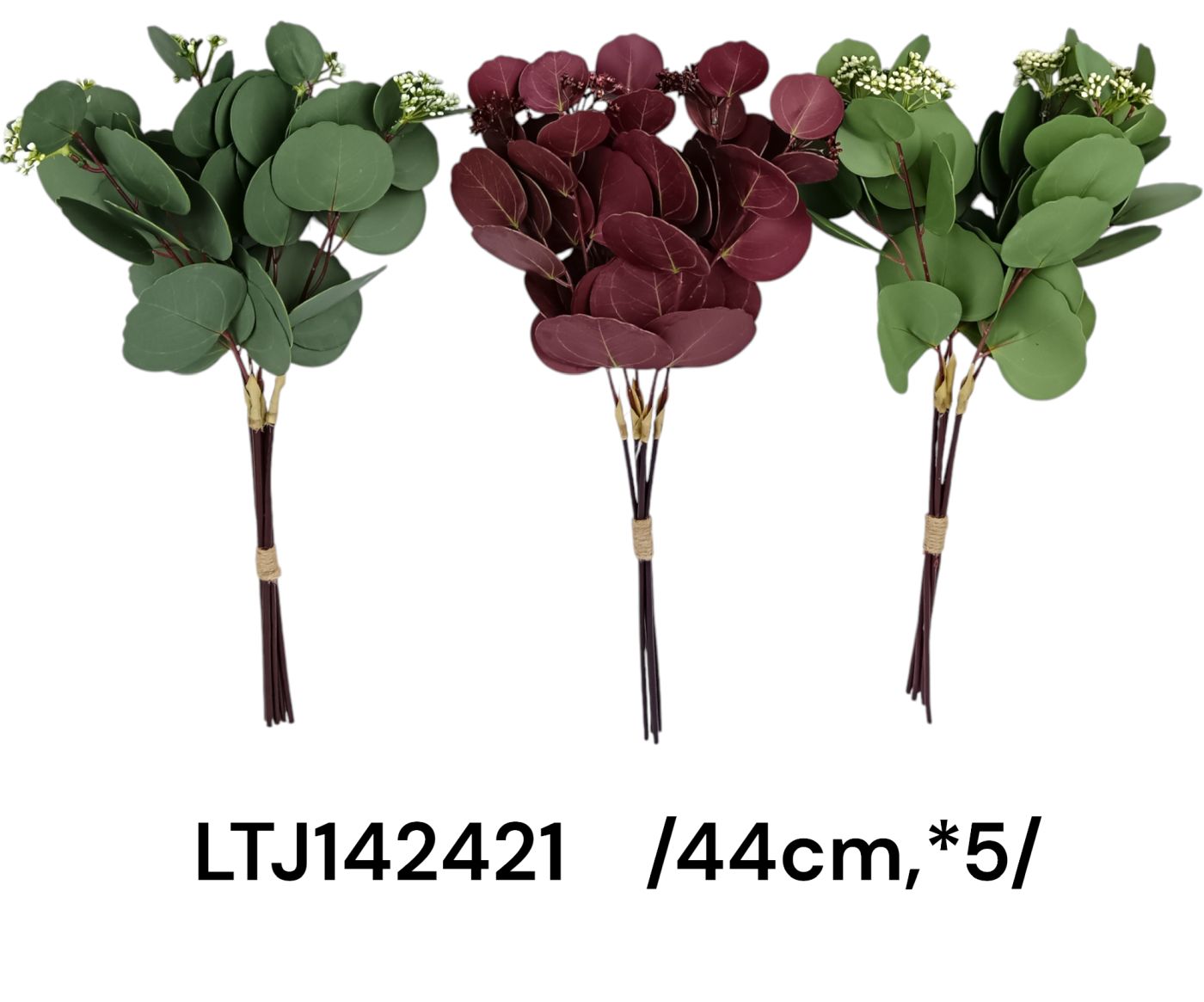 Élethû, nyomtatott, széles levelû, bogyós ágú köteg, mûanyag /44cm,*5/ Fő kép
