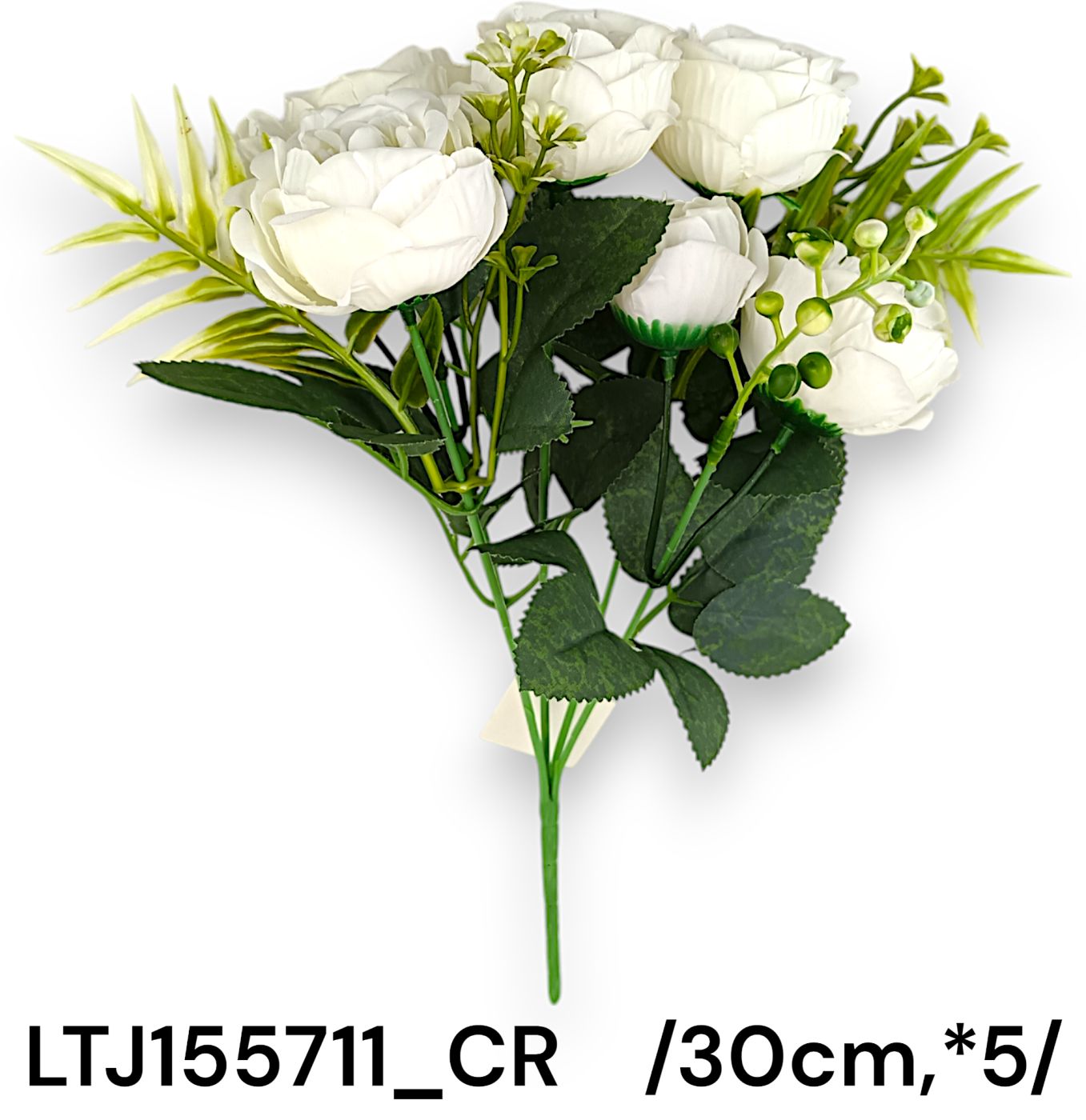 peónia kiscsokor + mûanyag kieg.    /30cm,*5/