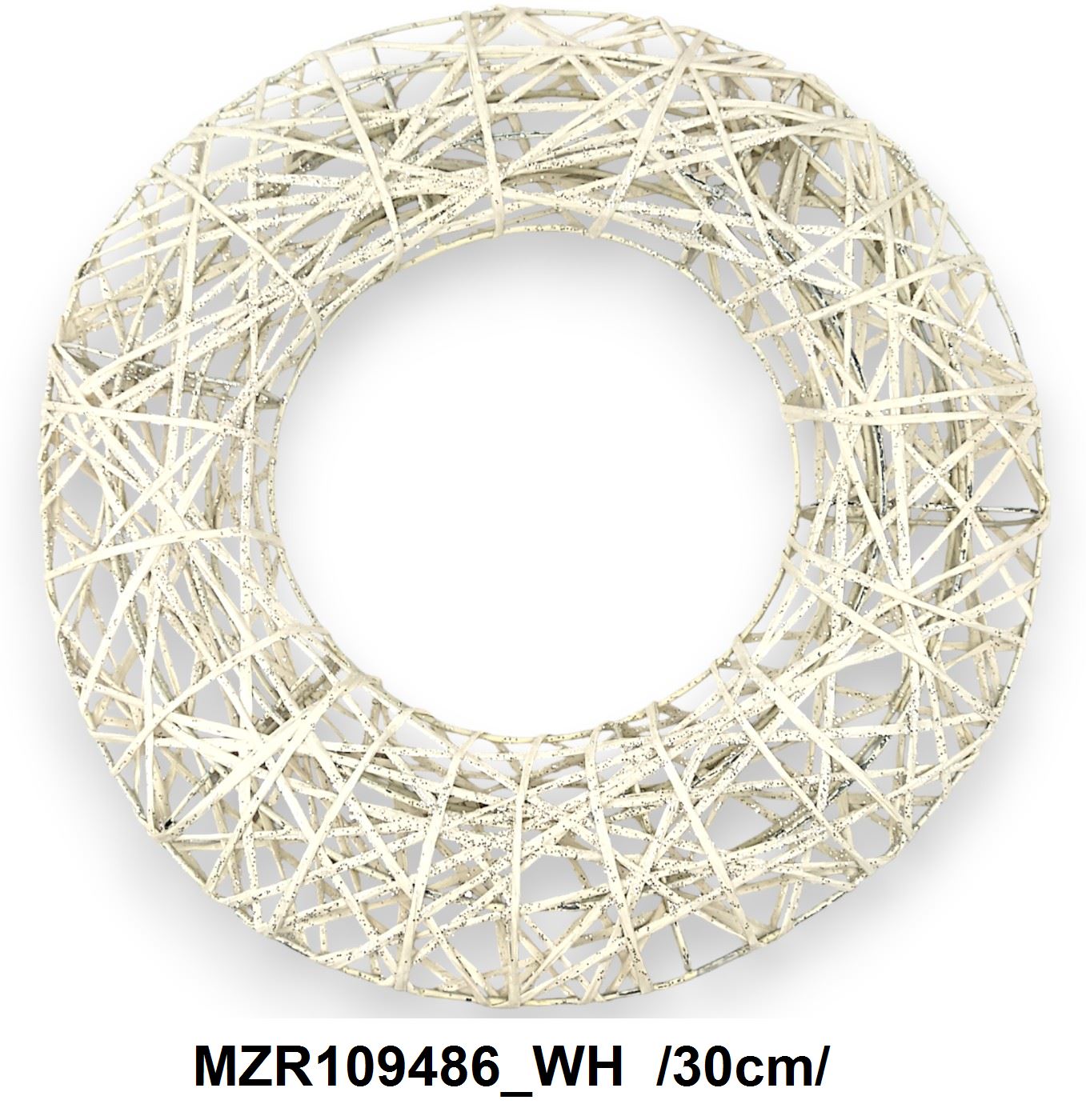 Drótszerkezetû, lapos, glitteres koszorúalap /30cm/ Fő kép