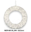 Glitteres, fehér krepp kör /25,5cm/