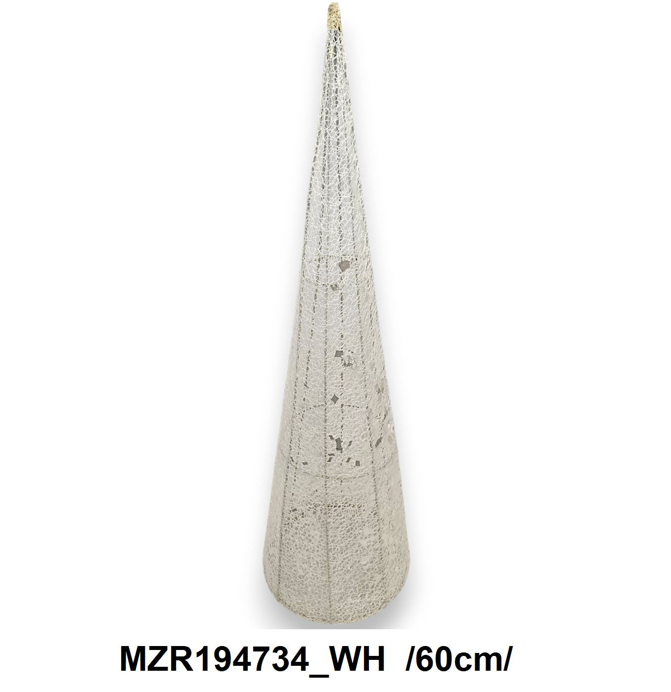 Drótszerkezetû kúp, hálós bevonattal, flitterekkel /80cm/ Fő kép