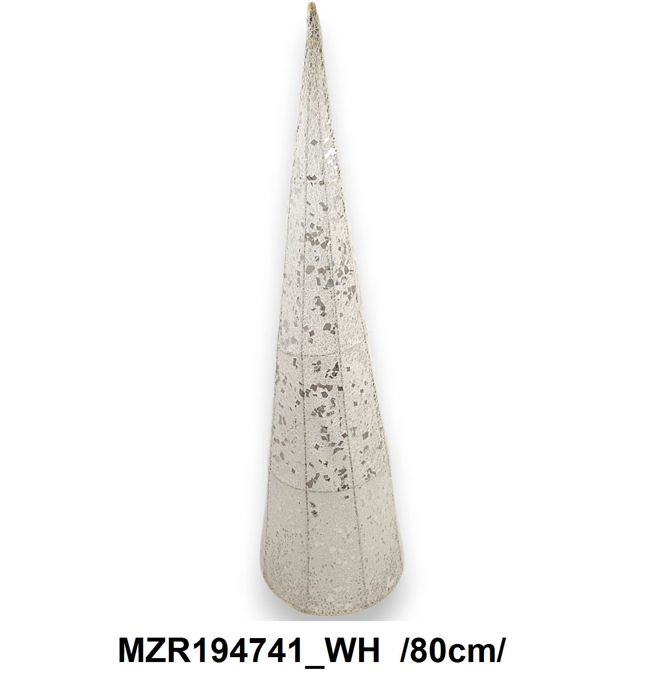Drótszerkezetû kúp, hálós bevonattal, flitterekkel /80cm/ Fő kép