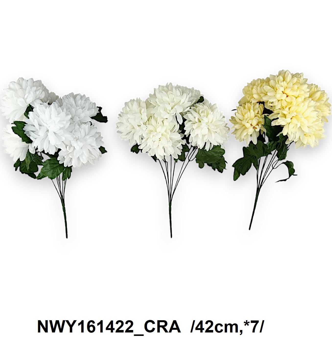 Kócos krizantém csokor, 6 rétegû  /42cm,*7/ Fő kép