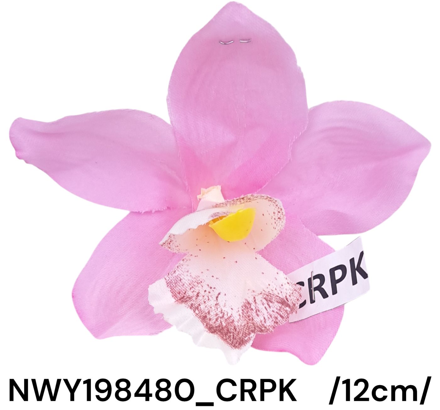 Szatén cymbidium orchidea fej /12cm/ Fő kép