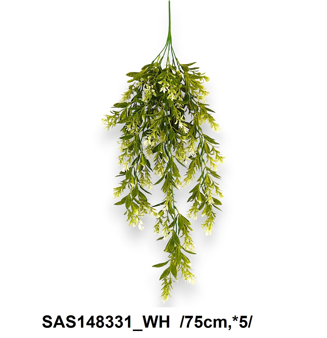 Apró, színes virágos zöld futó, mûanyag /75cm,*5/