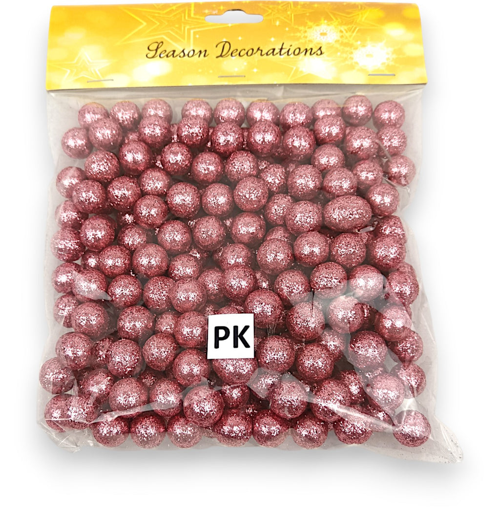 Glitteres hungarocell golyók, 30g/zacskó /1,5cm/
