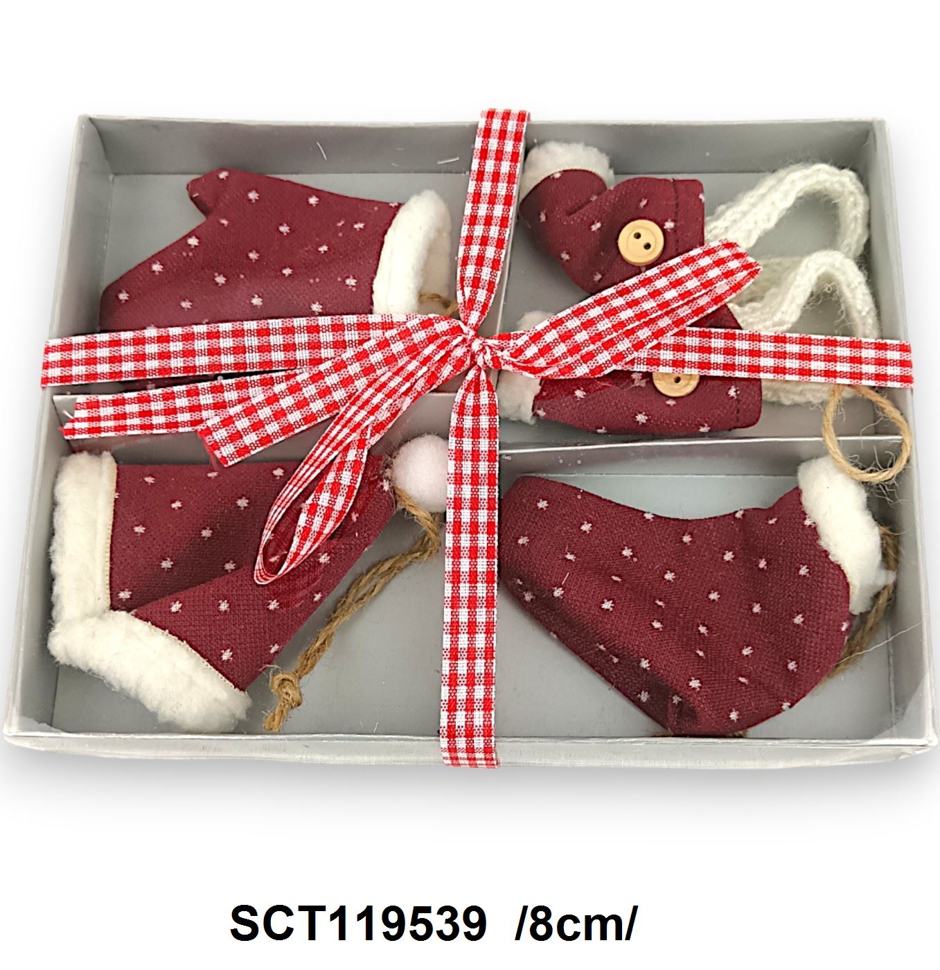 Akasztós textil téliruhák dobozban /8cm/ Fő kép