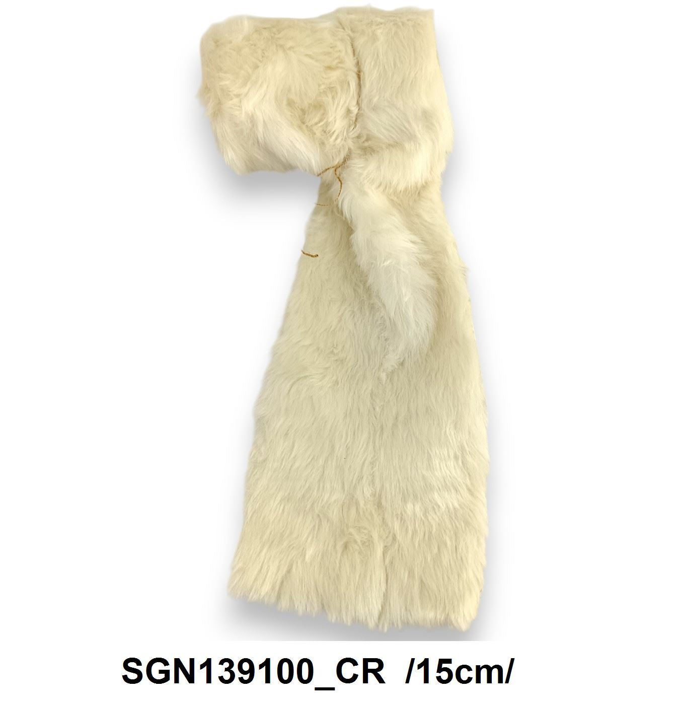 Krémszínû mûszõrme, 2 méter /15cm/