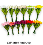 Tulipánköteg levéllel /33cm,*10/