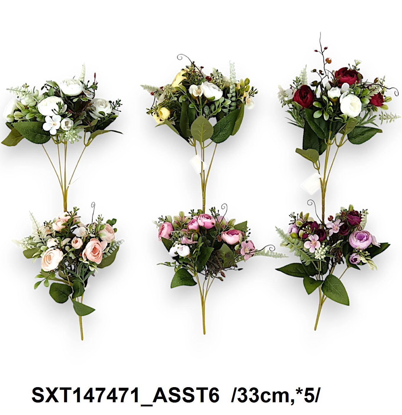 Ranunculus kis csokor /33cm,*5/