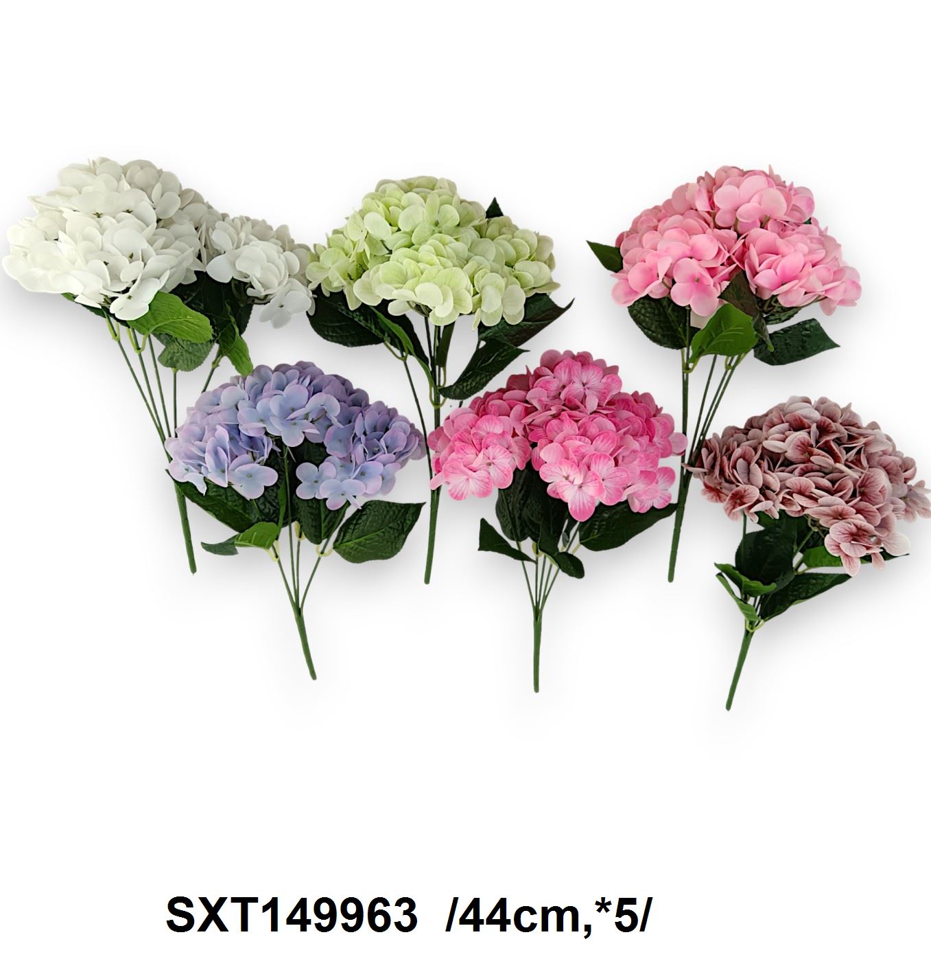 Real-touch hortenzia csokor /44cm,*5/ Fő kép