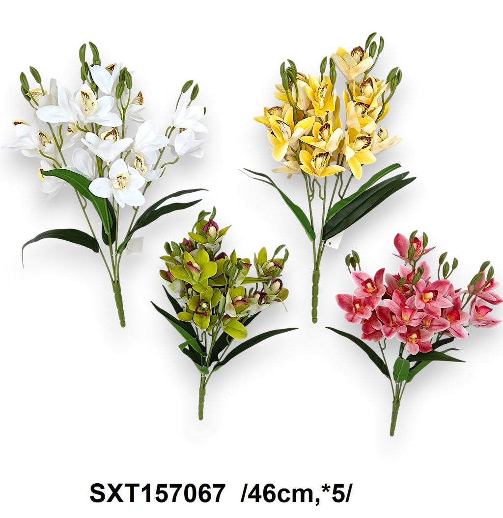 Real-touch orchidea csokor /46cm,*5/