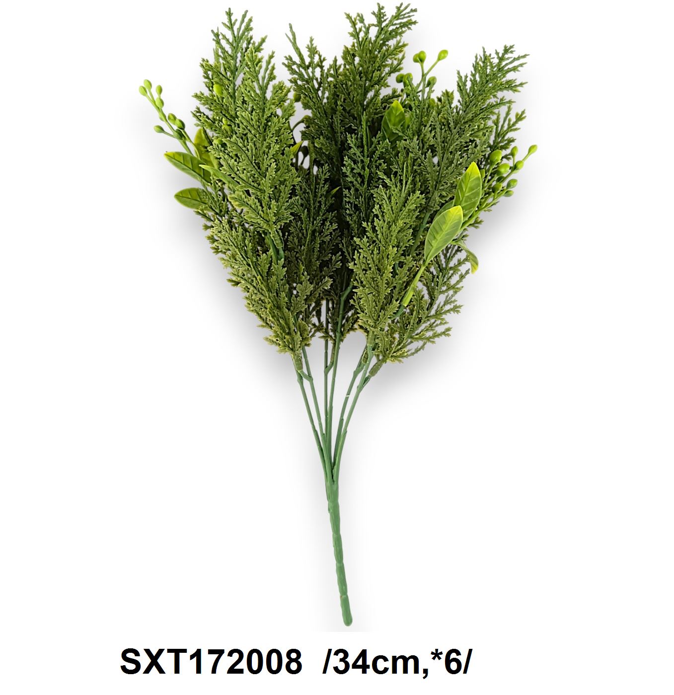 Tujabokor, bogyós kiegészítõkkel, mûanyag /34cm,*6/ Fő kép