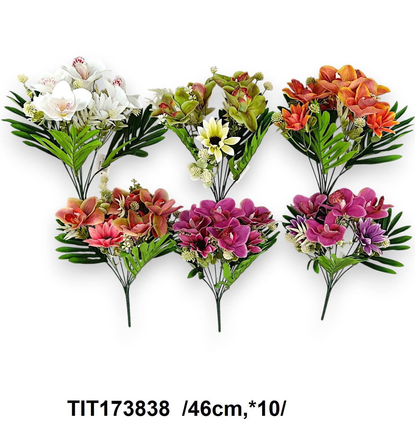Real touch orchidea, margaréta csokor /46cm,*10/ Fő kép
