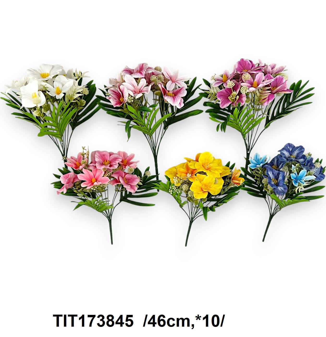 Real touch hibiszkusz csokor /46cm,*10/
