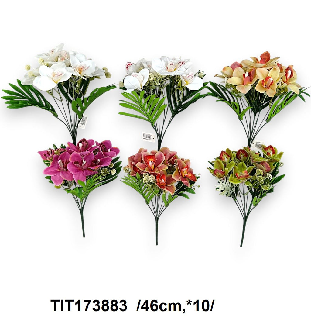 Real touch orchidea csokor /46cm,*10/