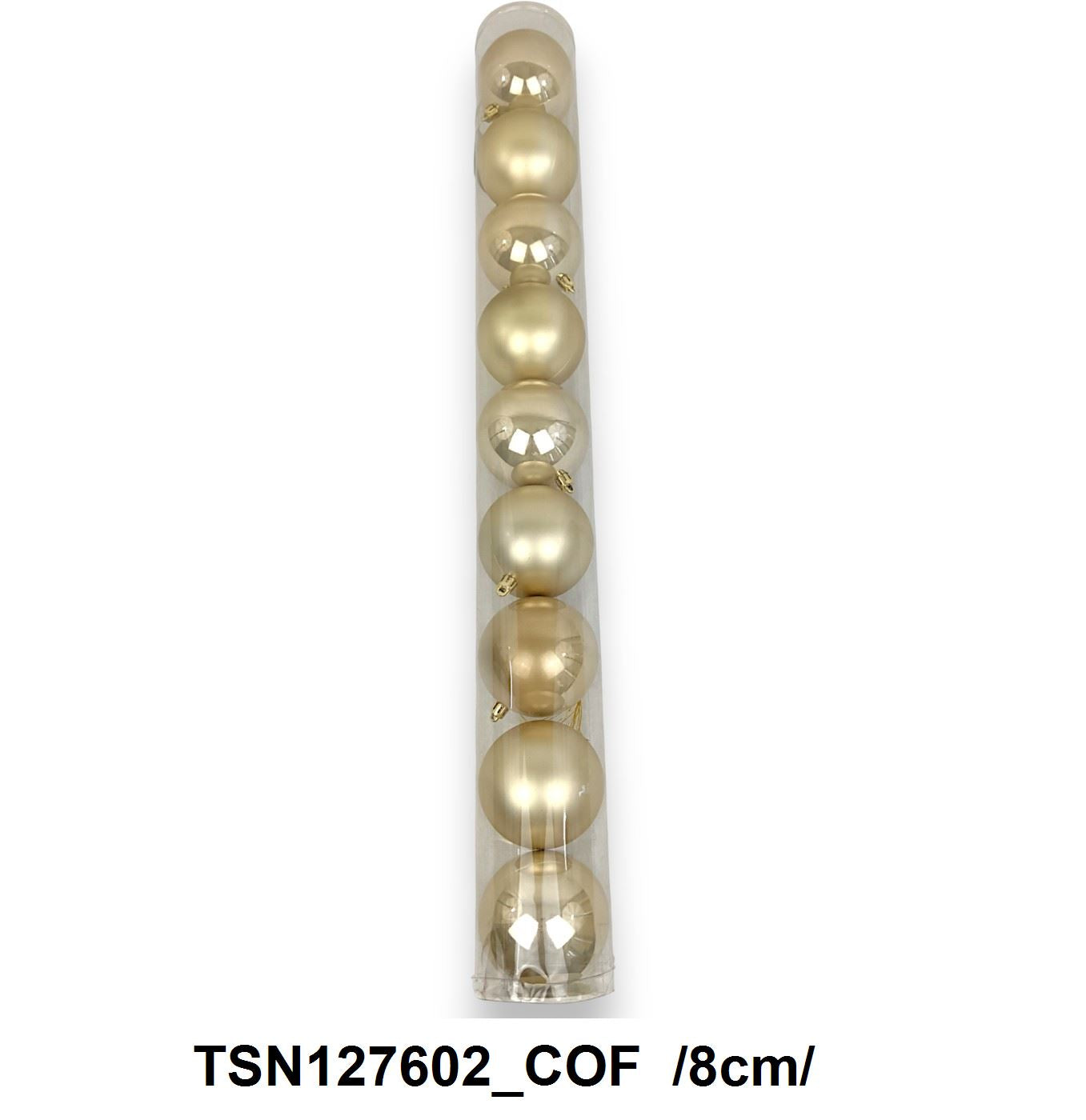 Gömbök, 4 matt, 5 pearl  /8cm/ Fő kép