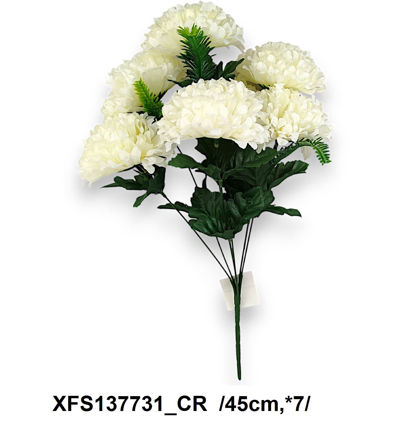 Hosszú építésû hullámos szirmos félgömb krizicsokor /45cm,*7/ Fő kép