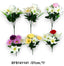 Rózsa, gerbera, liliom, vegyes csokor mûanyag fûvel /37cm,*7/