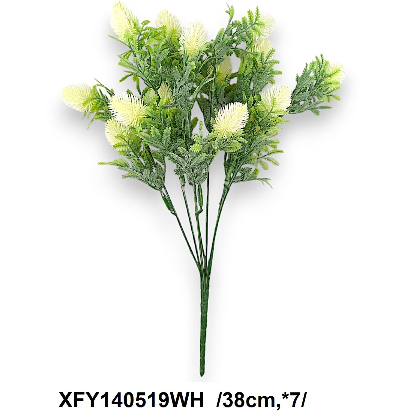 Hamvas, bogáncsos bokor, mûanyag /38cm,*7/ Fő kép