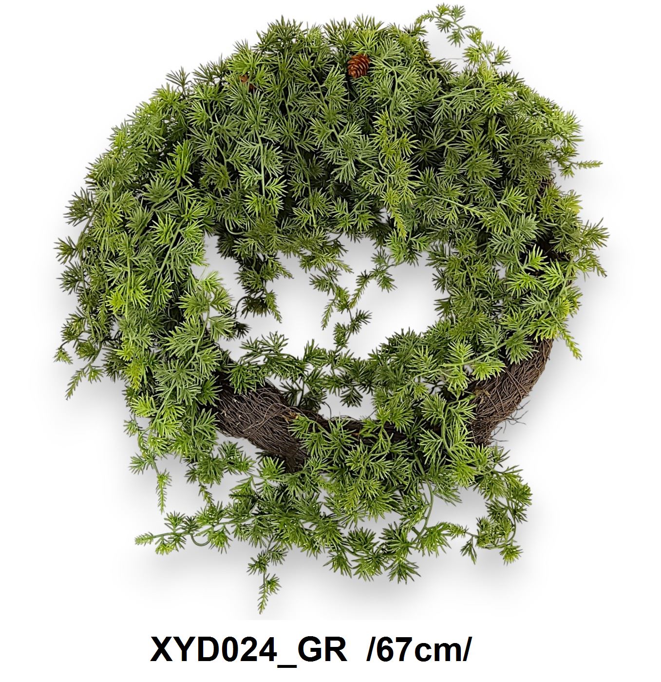 Mûanyag fenyõ koszorú /67cm/ Fő kép