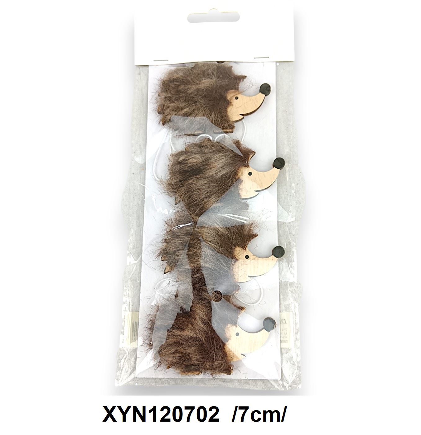 Kis akasztós fa süni, szõrös háttal zacsiban /7cm/ Fő kép