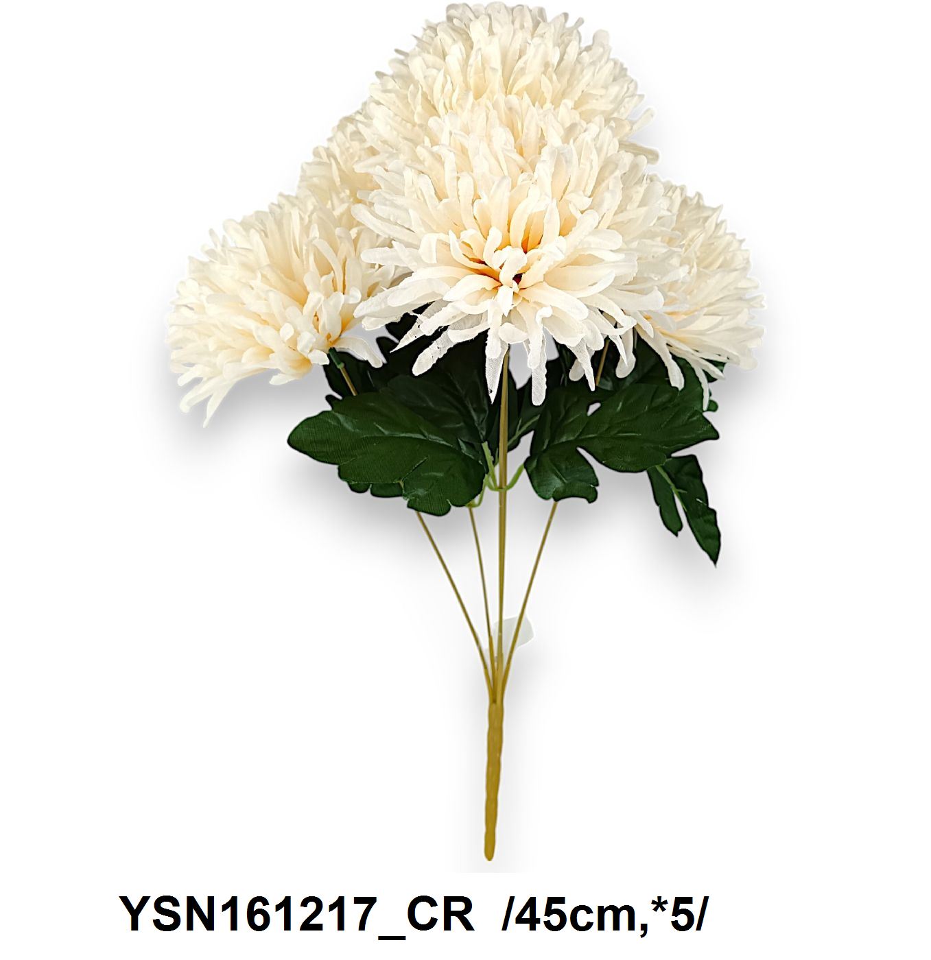 Hosszú építésû tûkrizantém csokor /45cm,*5/